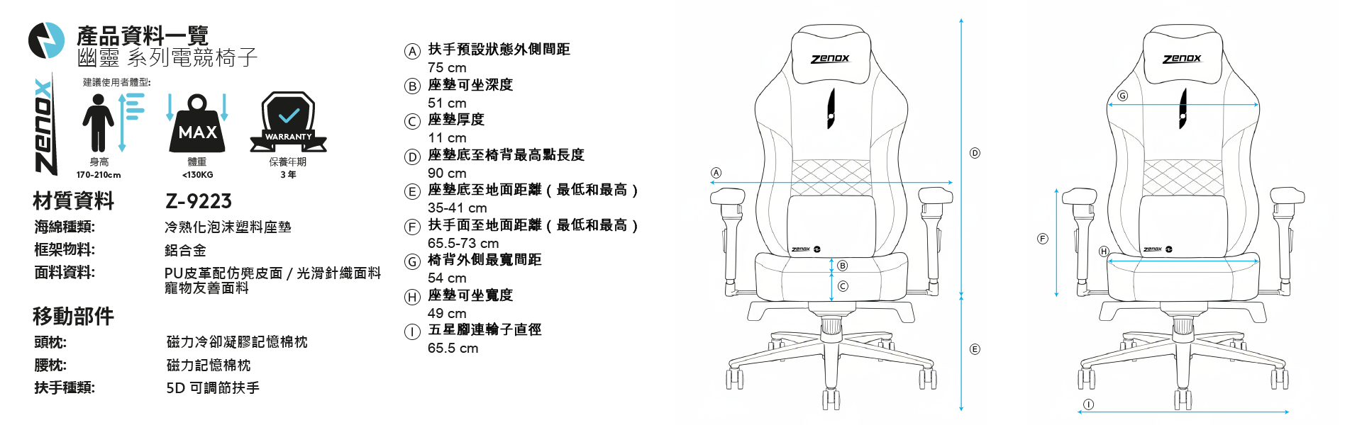 Zenox Spectre Mk 2 Gaming Chair Zenox Spectre Mk 2 Gaming Chair
