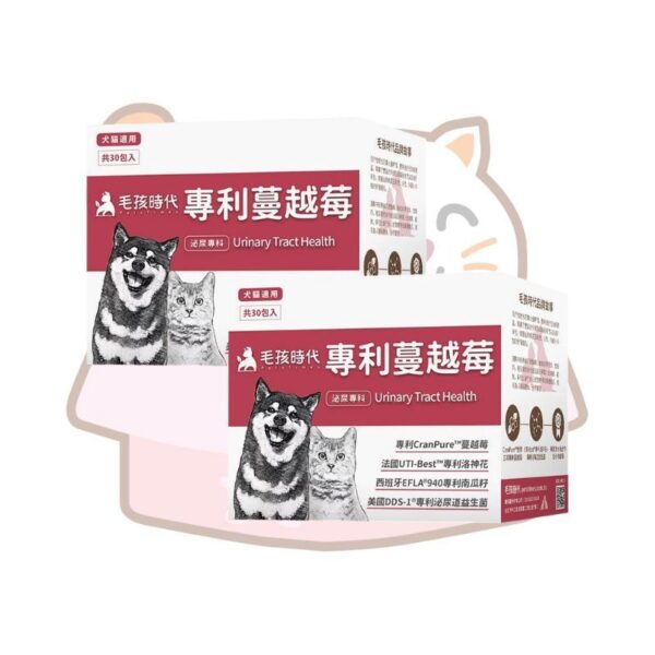 毛孩時代 - 【2盒裝】專利泌尿道保健粉 (30包/盒)